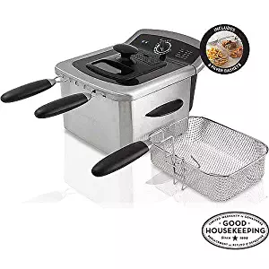 Farberware 103736 4L Dual Basket Deep Fryer, Stainless Steel