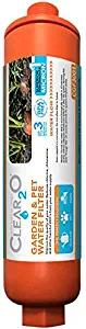 Clear2o Garden & Pet Water Hose Filter - Reduces Chlorine, Lead, Heavy Metals - Ideal for Organic Farmers - (Orange)