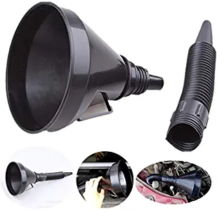 Wide Mouth Fuel Funnel with Handle, Car Motorcycle Refueling Funnel Can Vehicle Fuel Oil Gasoline Water Filter Funnel Self Driving Emergency Tool