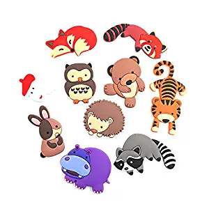 3D Cute Cartoon Animal Soft Rubber PVC Fridge/Whiteboard Magnets for Kids (Cuddly)
