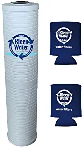 AP810-2, AP811-2, DGD-5005-20, DGD-5005 4.5 x 20 Inch Compatible Replacement Water Filter Cartridge by KleenWater/Two Genuine KleenWater Can Holders