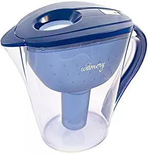 Water Filter Pitcher 8 Cup with LED indicator. Removes Tap Water Lead, Chlorine and Metals. WQA & BPA Free Certified Jug. Ionizer Makes Faucet Water Fresh, Clean, Healthy & Taste better. Filter free.