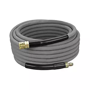 4000psi Pressure Washer Hose 50' Gray Non Marking Cover with Couplers Installed
