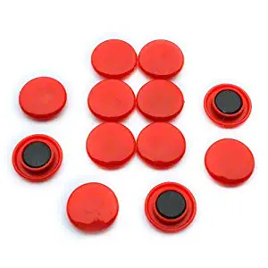 Magnet Expert Ø30 x 8mm Medium Planning & Notice Board Magnets [Ø1.18 x 0.31"], Red, 1x12pcs