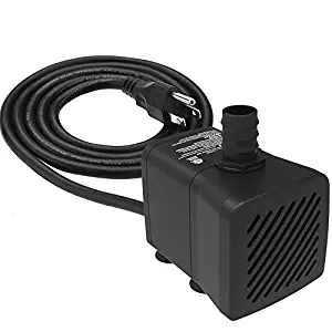 Submersible Water Pump Ultra Quiet with Pre-Filter and Dry Burning Protection 210GPH for Fountains, Hydroponics, Ponds, Aquariums & More