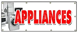 36"x96" APPLIANCES Banner Sign Sale Refrigerator Washer Dryer Discount Brand