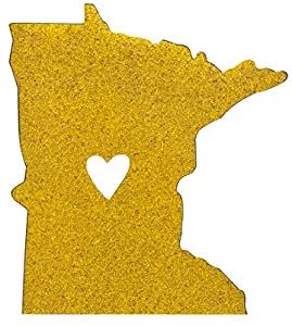 About Face Designs State of Mine Minnesota Gold Glitter Car Magnet Strong