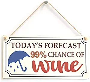 LilithCroft99 Today's Forecast 99% Chance of Wine - Framed Design Wine Weather Sign