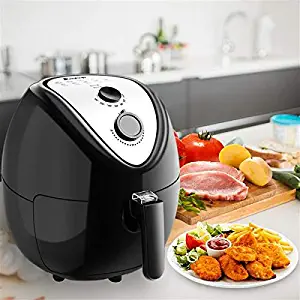 Air Fryer with Multi-Funtion Dual Dial Timer and Temperature Controls, 120V 1800W 5.6 QT, 7 Cook Presets, Detachable Basket