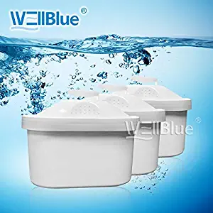Wellblue Replacement Alkaline Water Filter (3 Pack)-6 Stages Ionizer Filtration System-Chlorine and Contaminant Free-Correction pH-Make Fresh and Purified Water!!
