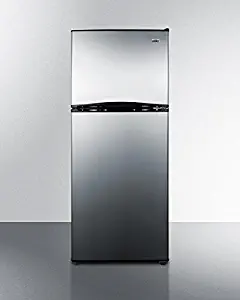 Summit FF1085SSIM 24 Inch Freestanding Counter Depth Top Freezer Refrigerator in Stainless Steel