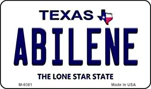 Abilene Texas Background Novelty Metal Magnet (Sticky Notes)