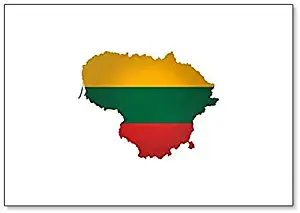 Lithuania Map with Lithuanian Flag Classic Fridge Magnet