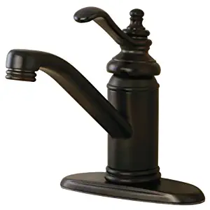 Kingston Brass KS3405TL Templeton 4-Inch Single Handle Centerset Lavatory Faucet with Push Up Drain, Oil Rubbed Bronze