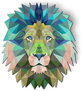 Lion Modern Art Design - Magnet - Car Fridge Locker - Select Size