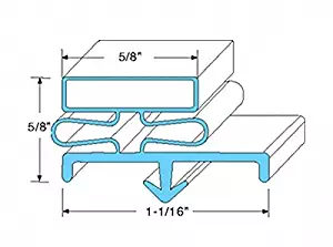 International Cold Storage 03205 Magnetic Door Gaskets for Freezers/Coolers/Refrigerators 38" x 80"