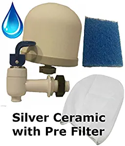 DIY Gravity Water Filter Kit with Active Carbon Filter, Pre-filter Sock, Nozzle