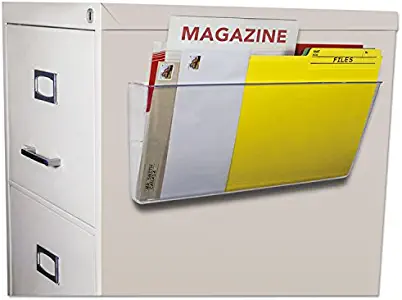 Storex 70325U06C Unbreakable Magnetic Wall File, Letter/Legal, 16 x 7, Single Pocket, Clear