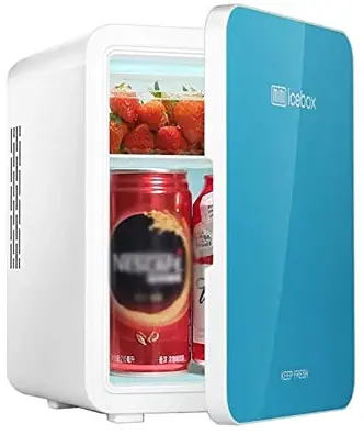 Ytt Ultra Quiet Car Mini Refrigerators -Single Core Refrigeration Freezer -4L (Color : Blue)