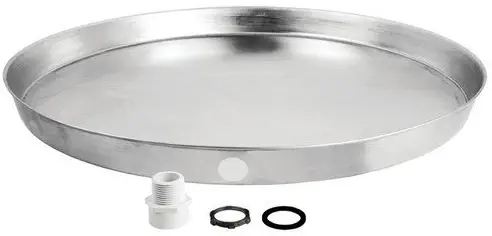 Rheem AP12940 Aluminum Water Heater Drain Pan with Fittings, 26-Inch