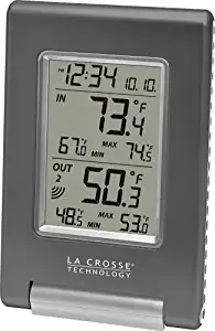 La Crosse Technology WS-9080U-IT-CBP Wireless in/Out Temperature Station Featuring Atomic Self-Setting time & MIN/MAX Records