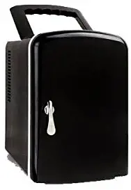 SL&BX Réfrigérateur à boissons,4 litre car refrigerator dormitory office mini refrigerator portable electronic cold box cosmetics fridge-black 26x19.5x28cm(10x8x11inch)