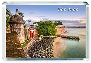 K225 San Juan Jumbo Refrigerator Magnet Puerto Rico Travel Fridge Magnet