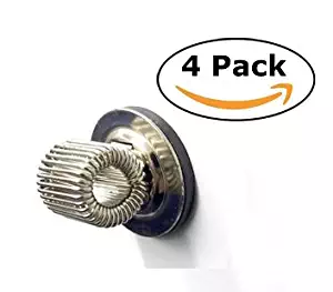 Bullseye Office - Pen Magnet Holder (4 Pack - Silver) - Stainless Steel Magnetic Pen Holder for Fridge,whiteboard - Use as Magnetic Whiteboard Accessory, Marker or Pen Magnet