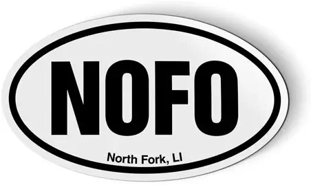 Stickers & Tees NOFO North Fork Long Island Oval - Car Magnet - 5"
