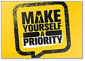 Make Yourself A Priority. Workout and Fitness Quote Fridge Magnet