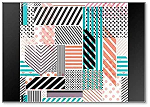 Colorful Polka Dots,stripe,line,pattern Mix in Modern Style Illustration Fridge Magnet