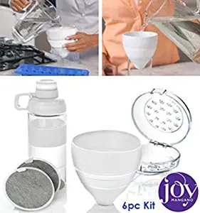 Joy Mangano Miracle Clean Water Filter Set with Case and Bottle White (Pack of 12)