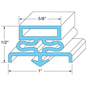 Traulsen Ser-41222-00 Door Gasket 22 3/4" X 29 1/2" Dart Mount For Traulsen Oem # 741287