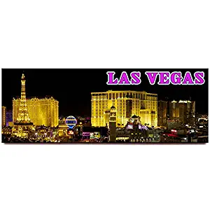 Las Vegas Strip panoramic fridge magnet Nevada travel souvenir