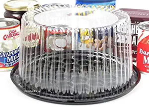 Disposable/Reusable Plastic Display Cake Carriers for 2-3 layer cakes (10 count, 8" Inside Diameter High Dome) WG23