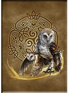 Ashwood Brigid Celtic Owl, Officially Licensed Original Artwork, Premium Quality MAGNET - 2.5" x 3.5"