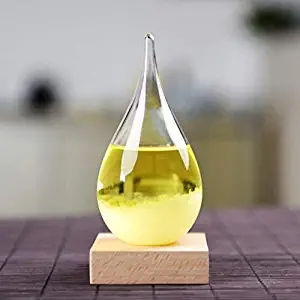 ZAMTAC New Weather Forecast Crystal Tempo Drops Water Shape Storm Glass Home Decor - (Color: Y)