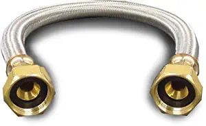 Kissler & Company Inc. 88-4024 Braided Water Heater Connector, 3/4-Inch F by 3/4-Inch F by 24-Inch, Stainless Steel