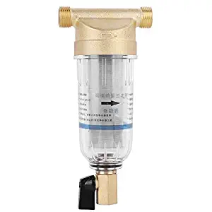 Garosa Reusable Water Purifier Spin Down Sediment Water Filter Faucet Water Purifier Water Prefilter Sediment Filter for Well Water Hose Sediment Filter(3/4" Male Thread)