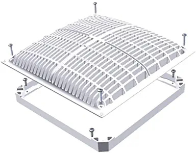 Hayward WGX1032BLV2 12-Inch White Low Velocity Square Drain Cover with Inner Frame