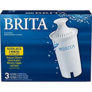 Brita Standard Pitcher Filters 3-Pack for Pitcher Replacement Filter