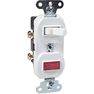 Legrand - Pass & Seymour 692WGCC6 Combination Grounding Single Pole 15-Amp 120-volt Switch and Pilot Light, White