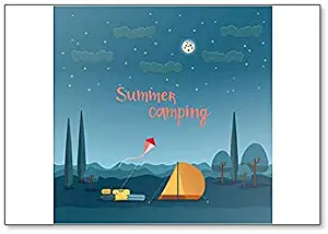 Summer Camping Lettering Fridge Magnet