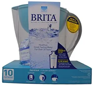 Brita Pacifica 10 Cup Water Filter Pitcher (Sea Blue) (Sea Blue)