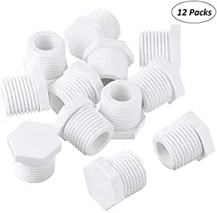 Mudder 12 Pieces 1/2 Inch 11630 91857 Water Heater Drain Plug White Plastic Drain Plug Compatible with RV Camper and Atwood Water Heaters