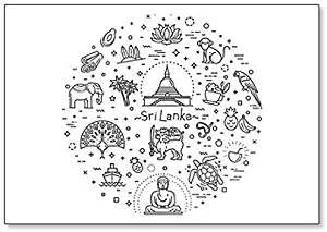 Sri Lanka Symbols And Icons, Illustration Classic Fridge Magnet