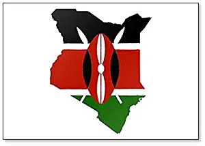 Map of Kenya with Flag IllustrationFridge Magnet