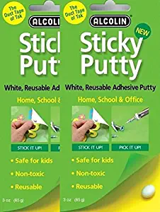 Sticky Putty- Reusable Home, School & Office Quality Adhesive Putty, The “Duck Tape of Tak” - 2 Pack