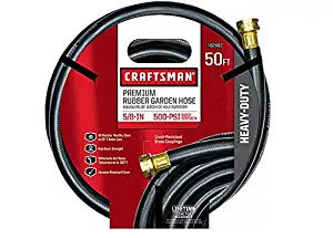 Craftsman Premium Rubber Garden Hose, 50FT. x 5/8. inch