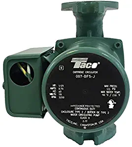 Taco 007 BF5-J Circulating Pump with Bronze Cartridge for longer life then standard 007-F5